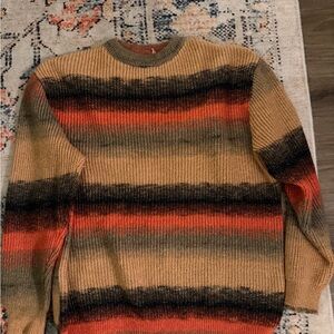 Zara Men's Crewneck Sweater in Earthy Stripes